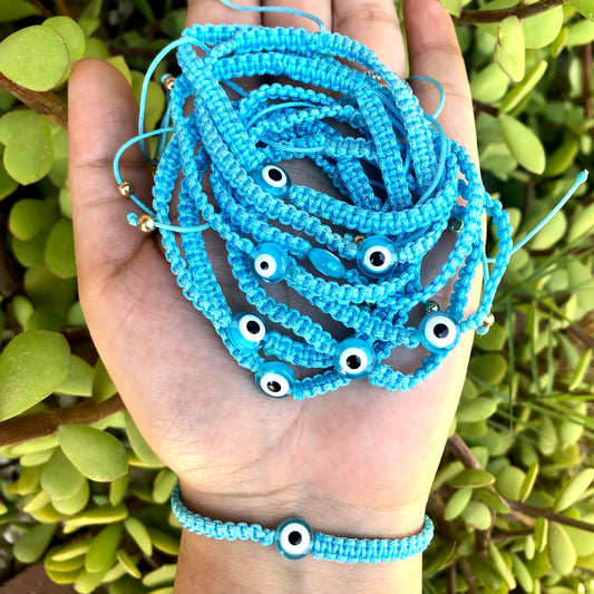 Ojo Charm Light Blue Bracelet