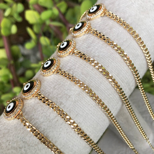 Golden Eye Black Bracelet