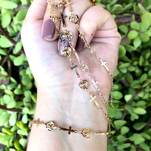 Love Charm Cross Bracelet