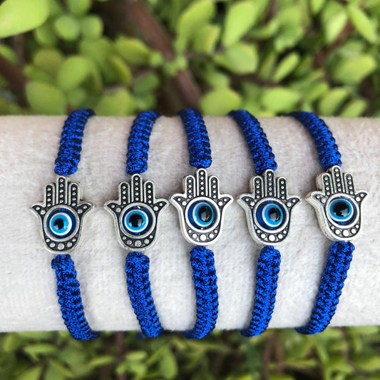 Blue Hamsa Hand Bracelet